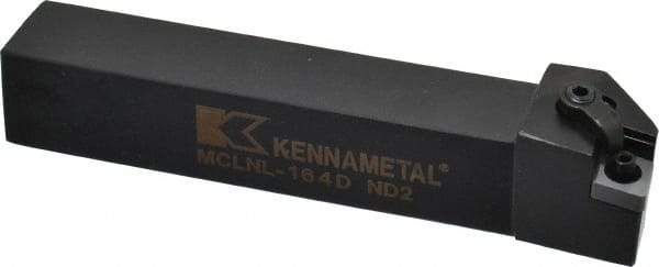 Kennametal - MCLN, Left Hand Cut, 5° Lead Angle, 1" Shank Height x 1" Shank Width, Negative Rake Indexable Turning Toolholder - 6" OAL, CN..43. Insert Compatibility, Series Kenloc - Americas Industrial Supply