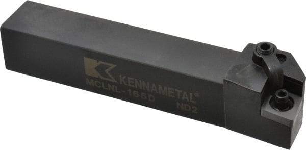 Kennametal - MCLN, Left Hand Cut, 5° Lead Angle, 1" Shank Height x 1" Shank Width, Negative Rake Indexable Turning Toolholder - 6" OAL, CN..54. Insert Compatibility, Series Kenloc - Americas Industrial Supply