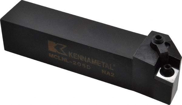 Kennametal - MCLN, Left Hand Cut, 5° Lead Angle, 1-1/4" Shank Height x 1-1/4" Shank Width, Negative Rake Indexable Turning Toolholder - 6" OAL, CN..54. Insert Compatibility, Series Kenloc - Americas Industrial Supply