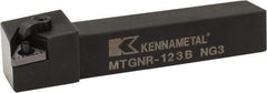 Kennametal - MTGN, Right Hand Cut, 0° Lead Angle, 3/4" Shank Height x 3/4" Shank Width, Negative Rake Indexable Turning Toolholder - 4-1/2" OAL, TN..33. Insert Compatibility, Series Kenloc - Americas Industrial Supply