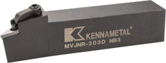 Kennametal - MVJN, Right Hand Cut, 3° Lead Angle, 1-1/4" Shank Height x 1-1/4" Shank Width, Negative Rake Indexable Turning Toolholder - 6" OAL, VN..33. Insert Compatibility, Series Kenloc - Americas Industrial Supply