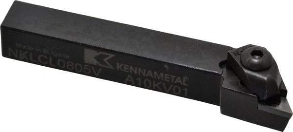 Kennametal - NP.., -5° Lead Angle NKLC External Left Hand Indexable Profiling Toolholder - 12.7mm Shank Height x 12.7mm Shank Width, 88.9mm Long, Steel - Americas Industrial Supply