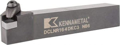 Kennametal - DCLN, Right Hand Cut, 5° Lead Angle, 1" Shank Height x 1" Shank Width, Negative Rake Indexable Turning Toolholder - 6" OAL, CN..43. Insert Compatibility, Series Kenclamp - Americas Industrial Supply