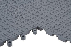 Wearwell - Dry Environment, Anti-Fatigue Matting - Charcoal, Vinyl with Vinyl Sponge Base, Straight - Americas Industrial Supply