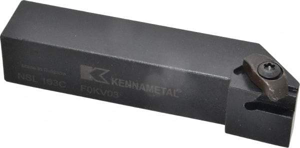 Kennametal - External Thread, Left Hand Cut, 25.4mm Shank Width x 25.4mm Shank Height Indexable Threading Toolholder - 127mm OAL, N.3L Insert Compatibility, NS Toolholder, Series Top Notch - Americas Industrial Supply