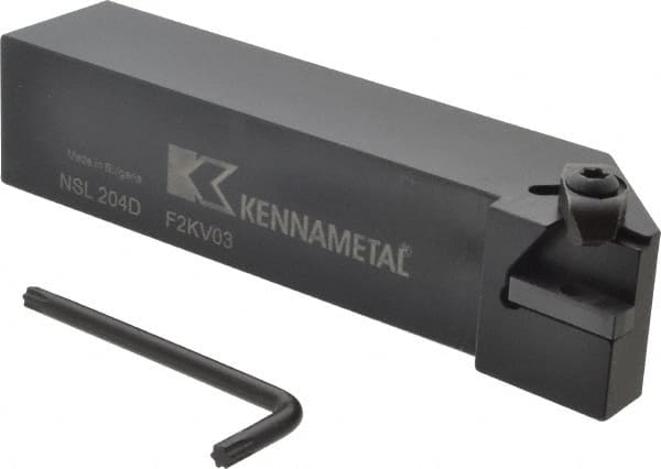 Kennametal - External Thread, Left Hand Cut, 31.75mm Shank Width x 31.75mm Shank Height Indexable Threading Toolholder - 152.4mm OAL, N.4L Insert Compatibility, NS Toolholder, Series Top Notch - Americas Industrial Supply