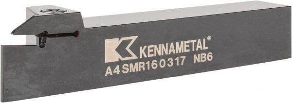 Kennametal - External Thread, 0.67" Max Depth of Cut, 3mm Min Groove Width, 152.4mm OAL, Right Hand Indexable Grooving Cutoff Toolholder - 25.4mm Shank Height x 25.4mm Shank Width, A4..03.. Insert Style, A4SM Toolholder Style, Series A4 - Americas Industrial Supply
