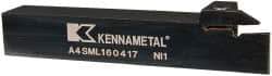 Kennametal - External Thread, 0.67" Max Depth of Cut, 4mm Min Groove Width, 152.4mm OAL, Left Hand Indexable Grooving Cutoff Toolholder - 25.4mm Shank Height x 25.4mm Shank Width, A4..04.. Insert Style, A4SM Toolholder Style, Series A4 - Americas Industrial Supply