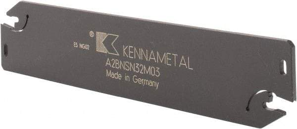 Kennametal - 1.2598" Blade Height, 0.0945" Blade Width, 5.9055" OAL, Neutral Cut, Double End Indexable Cut-Off Blade - 1.97" Max Depth of Cut, A2BNSN Blade, A2 Cut-Off Series - Americas Industrial Supply