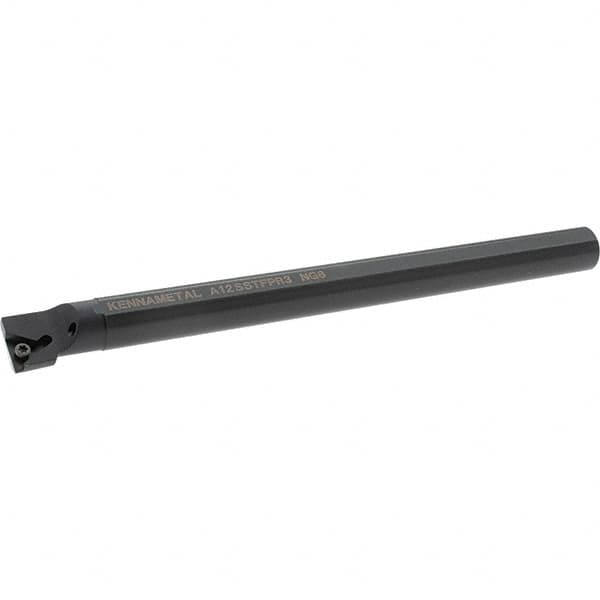 Kennametal - 23.62mm Min Bore Diam, 254mm OAL, 3/4" Shank Diam, A-STFP Indexable Boring Bar - TP.. Insert, Screw Holding Method - Americas Industrial Supply