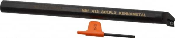 Kennametal - 23.62mm Min Bore Diam, 254mm OAL, 3/4" Shank Diam, A-SCLP Indexable Boring Bar - CP.. Insert, Screw Holding Method - Americas Industrial Supply