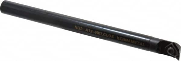 Kennametal - NP.., 5° Lead Angle A-NKLC Internal Left Hand Indexable Profiling Toolholder - 3/4" Shank Width, 254mm Long, Steel, Through Coolant - Americas Industrial Supply