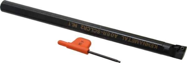 Kennametal - 15.24mm Min Bore Diam, 8" OAL, 1/2" Shank Diam, A-SCLC Indexable Boring Bar - CC.. Insert, Screw Holding Method - Americas Industrial Supply