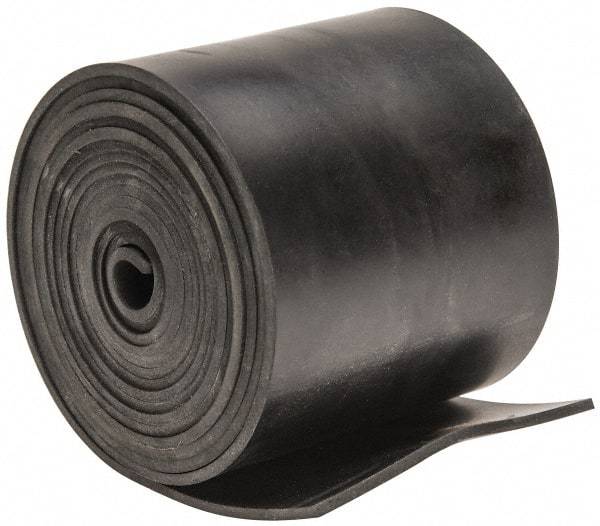 Made in USA - 1/16" Thick x 2" Wide x 60" Long, Plain Backed Neoprene Rubber Strip - Stock Length, 70 Shore A Durometer, 2,500 psi Tensile Strength, -40 to 225°F, Black - Americas Industrial Supply