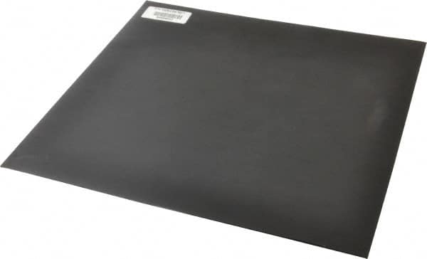 Made in USA - 12" Long, 12" Wide, 1/16" Thick, Neoprene Rubber Foam Sheet - 50 to 60 Durometer, Black, -40 to 225°F, 2,500 psi Tensile Strength, Plain Backing, Stock Length - Americas Industrial Supply