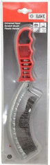 Value Collection - 1" Trim Length Steel Scratch Brush - 5-1/2" Brush Length, 10" OAL, 1" Trim Length, Plastic Ergonomic Handle - Americas Industrial Supply