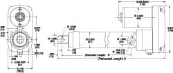 Thomson Industries - 18" Stroke Len, 30% Duty Cycle, 12 Volt, Performance PakLinear Electromechanical Actuator - DC Input, 0.4" per Second, 1,500 Lb Capacity - Americas Industrial Supply