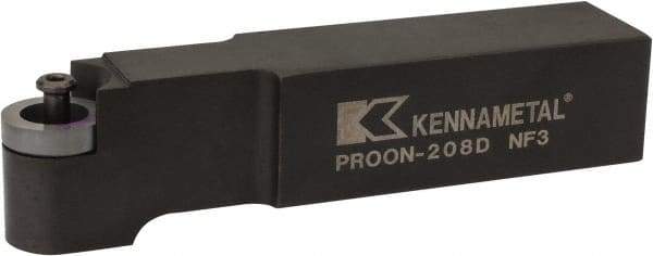 Kennametal - PROON, Neutral Cut, 1-1/4" Shank Height x 1-1/4" Shank Width, Neutral Rake Indexable Turning Toolholder - 6" OAL, RC..86 Insert Compatibility, Series Screw-On - Americas Industrial Supply