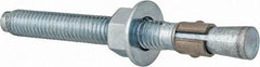 Red Head - 3/8 Inch Diameter, 3/8-16 Inch Thread, 3-3/4 Inch Overall Length, Grade 3, Wedge Expansion Concrete Anchor - Steel, Zinc Plated, 2-1/2 Inch Thread Length, Tie Wire Head, 3/8 Inch Drill - Americas Industrial Supply