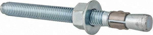 Red Head - 1/2 Inch Diameter, 1/2-13 Inch Thread, 5-1/2 Inch Overall Length, Grade 3, Wedge Expansion Concrete Anchor - Steel, Zinc Plated, 4 Inch Thread Length, Tie Wire Head, 1/2 Inch Drill - Americas Industrial Supply