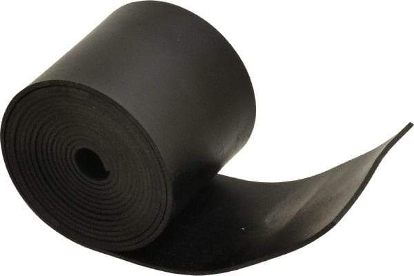 Made in USA - 1/16" Thick x 2" Wide x 60" Long, Buna-N Rubber Strip - Stock Length, 70 Shore A Durometer, 800 to 1,000 psi Tensile Strength, -20 to 170°F, Black - Americas Industrial Supply