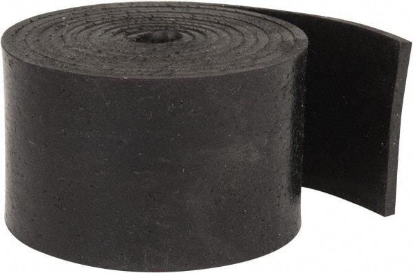 Made in USA - 1/8" Thick x 2" Wide x 60" Long, Buna-N Rubber Strip - Stock Length, 70 Shore A Durometer, 800 to 1,000 psi Tensile Strength, -20 to 170°F, Black - Americas Industrial Supply