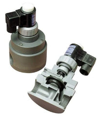 Plast-O-Matic - 1-1/2" Port, Pilot Operated, PVC Solenoid Valve - Normally Closed, EPDM Seal - Americas Industrial Supply