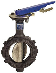 NIBCO - 2" Pipe, Wafer Butterfly Valve - Lever Handle, Ductile Iron Body, EPDM Seat, 250 WOG, Ductile Iron Disc, Stainless Steel Stem - Americas Industrial Supply