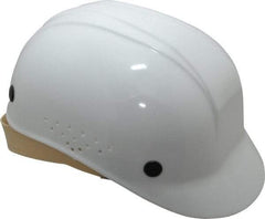 North - 4-Point Suspension, High Density Polyethylene Bump Cap - Pinlock, Vented, White - Americas Industrial Supply