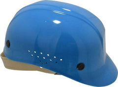 North - 4-Point Suspension, High Density Polyethylene Bump Cap - Pinlock, Vented, Sky Blue - Americas Industrial Supply
