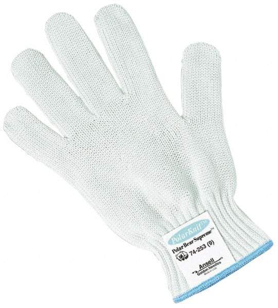 Ansell - Size L (9), ANSI Cut Lvl 5, Abrasion Lvl 3, Stainless Steel Cut Resistant Gloves - Stainless Steel/Synthetic Fiber Lining, Knit Wrist, White, Ambidextrous - Americas Industrial Supply
