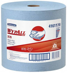 WypAll - X70 Dry Shop Towel/Industrial Wipes - Jumbo Roll, 13-3/8" x 12-1/2" Sheet Size, Blue - Americas Industrial Supply