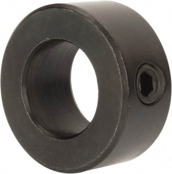 Climax Metal Products - 11/16" Bore, Steel, Set Screw Shaft Collar - 1-1/4" Outside Diam, 9/16" Wide - Americas Industrial Supply