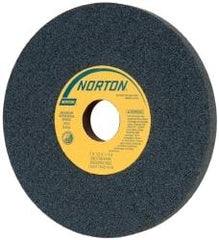 Norton - 7" Diam x 1-1/4" Hole x 1/2" Thick, H Hardness, 100 Grit Surface Grinding Wheel - Silicon Carbide, Type 1, Fine Grade, 3,600 Max RPM, Vitrified Bond, No Recess - Americas Industrial Supply