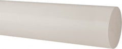 Made in USA - 1' Long, 4" Diam, Polypropylene Plastic Rod - Natural (Color) - Americas Industrial Supply
