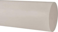 Made in USA - 1' Long, 5" Diam, Polypropylene Plastic Rod - Natural (Color) - Americas Industrial Supply