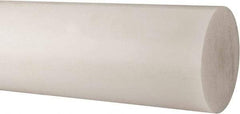 Made in USA - 2' Long, 7" Diam, Polypropylene Plastic Rod - Natural (Color) - Americas Industrial Supply