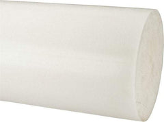 Made in USA - 1' Long, 9" Diam, Polypropylene Plastic Rod - Natural (Color) - Americas Industrial Supply