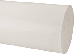 Made in USA - 2' Long, 9" Diam, Polypropylene Plastic Rod - Natural (Color) - Americas Industrial Supply
