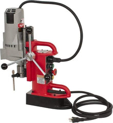 Milwaukee Tool - 3/4" Chuck, 9" Travel, Portable Electromagnetic Drill Press - 350 RPM, 12.5 Amps, 120 Volts, 9' Cord Length - Americas Industrial Supply