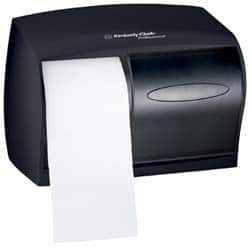 Kimberly-Clark Professional - Coreless Double Roll Plastic Toilet Tissue Dispenser - 7-5/8" Wide x 7-5/8" High x 6" Deep, Gray - Americas Industrial Supply