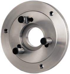 Buck Chuck Company - Adapter Back Plate for 6" Diam Self Centering Lathe Chucks - D1-4 Mount, 1.8" Through Hole Diam, 4.906mm ID, 6-1/2" OD, 0.714" Flange Height, Steel - Americas Industrial Supply