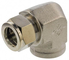 Parker - 3/16" OD, Stainless Steel Female Elbow - -425 to 1,200°F, 9/16" Hex, Comp x FNPT Ends - Americas Industrial Supply