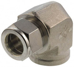 Parker - 3/4" OD, Stainless Steel Female Elbow - -425 to 1,200°F, 1-3/8" Hex, Comp x FNPT Ends - Americas Industrial Supply