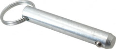 Gibraltar - 7/16" Pin Diam, 2-1/2" Long, Zinc Plated Steel Ball Lock Hitch Pin - 2-1/16" Usable Length - Americas Industrial Supply