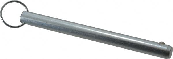 Gibraltar - 1/2" Pin Diam, 5-1/2" Long, Zinc Plated Steel Ball Lock Hitch Pin - 5" Usable Length - Americas Industrial Supply