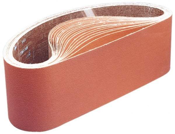 3M - 2" Wide x 132" OAL, 220 Grit, Ceramic Abrasive Belt - Ceramic, Very Fine, Coated, J Weighted Cloth Backing, Series 707E - Americas Industrial Supply