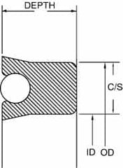 Parker - 4" ID x 4-3/4" OD, 3/8" Thick, Polypak Seal - -20 to 250°F, 5/8 Pipe Thread, - Americas Industrial Supply