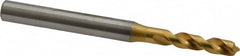 OSG - #16 120° Spiral Flute Vanadium High Speed Steel Screw Machine Drill Bit - TiN Finish, Right Hand Cut, 24mm Flute Length, 68mm OAL, Faceted Point, Straight Shank - Americas Industrial Supply