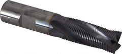 Niagara Cutter - 3/4" Diam, Fine Pitch, 1-5/8" LOC, 4 Flute Solid Carbide Corner Chamfer Roughing End Mill - AlTiN Finish, 4" OAL, 3/4" Shank Diam, Single End, Centercutting, 20° Helix - Americas Industrial Supply